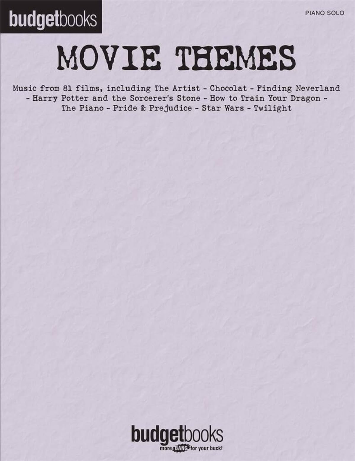 Movie Themes. Piano Solo.: Budget Books