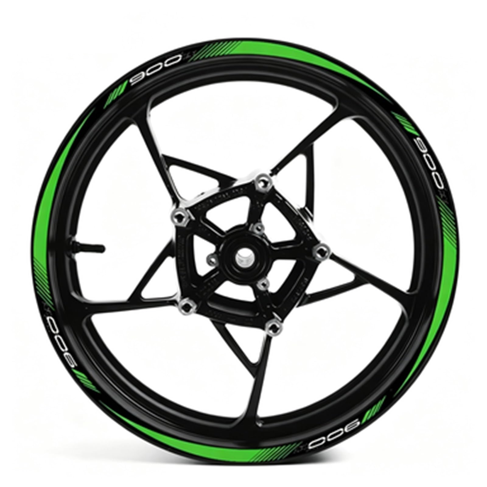 Motorcycle Wheel Sticker Reflective Rim Stripe Decals for Kawasaki for Z900(Color1)