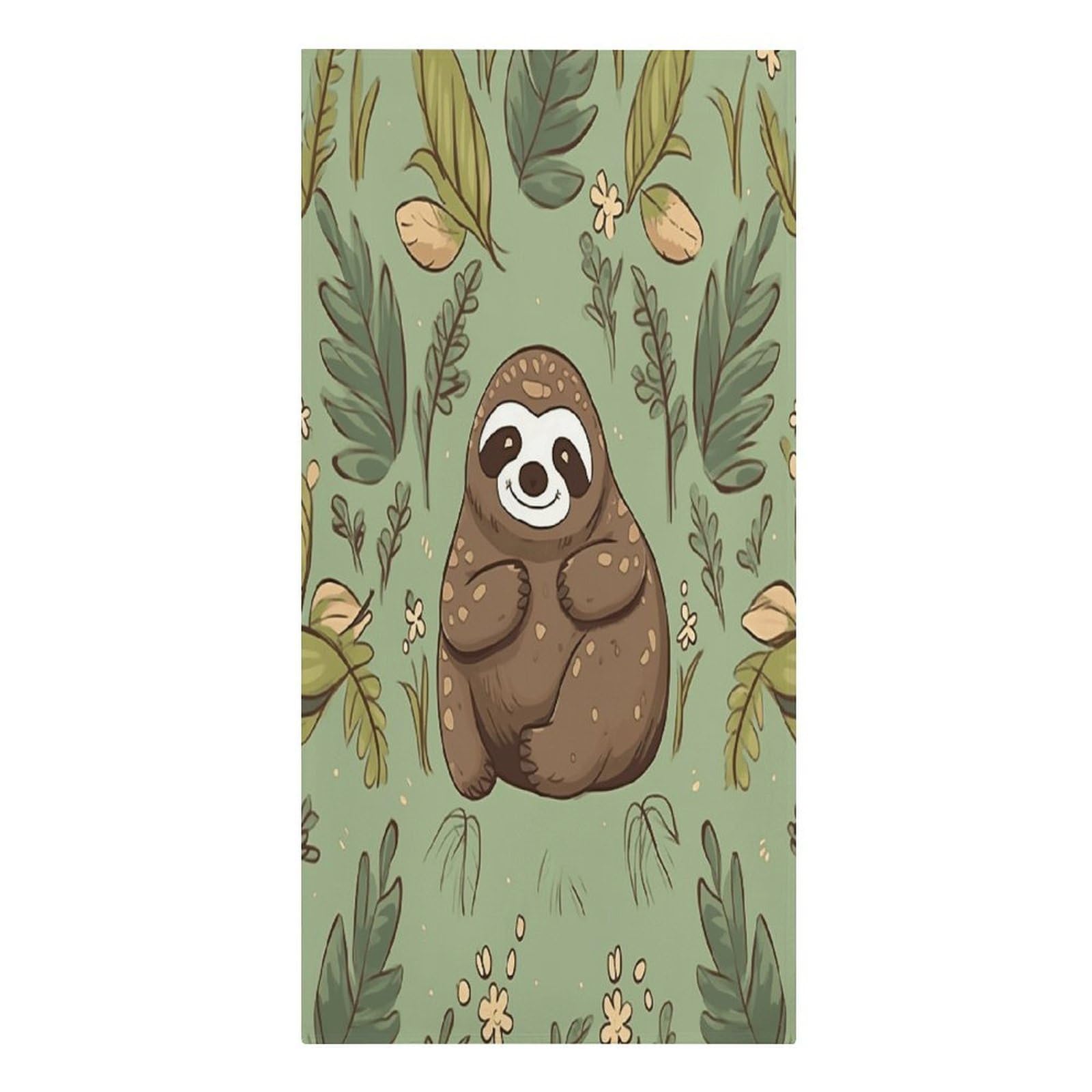Adfgyerh Women's Style Sloth On The Grass Microfiber Sand Free Towels Large Quick-Dry. Beach Towel For Swimming Pool Camping Beach .Beach Accessories， They Are Essential Accessories For Adults, And Men, Vacation Gift