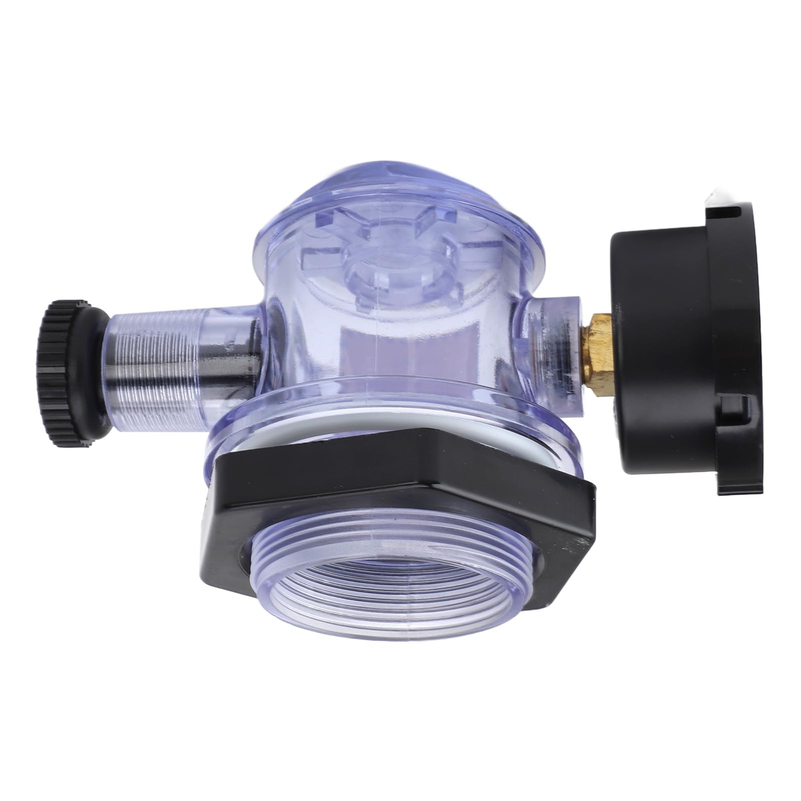 Valvola di sfiato manuale dell'aria Accessorio per filtro per piscina durevole ad alto flusso con manometro per 273564 Pompa a sabbia Materiale ABS Filettatura maschio da 60 mm