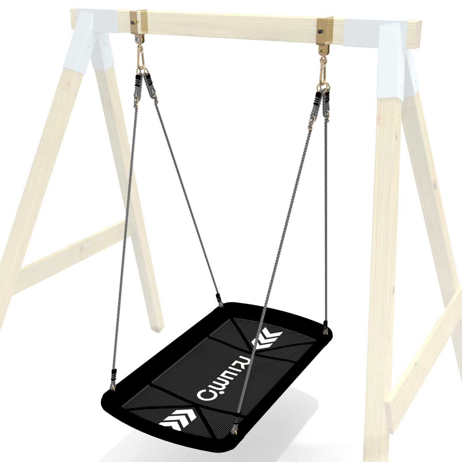 Rebo High Density Fabric Boat Style Swing Seat – Heavy-Duty Outdoor Swing - Weather-Resistant Design - Frame not Included