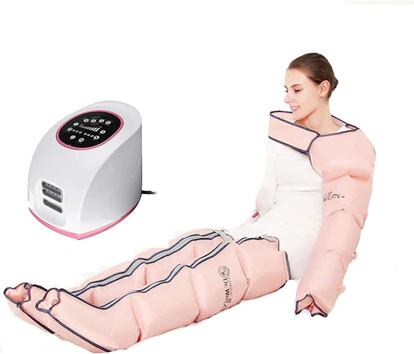 Lymphatic Drainage Leg Massager, Arm Leg Wraps Foot Ankles Calf Massage Machine, 3 Modes Timing Function, Weight Loss Cellulite Reduction, Pain Relax and Helps Ease Swelling