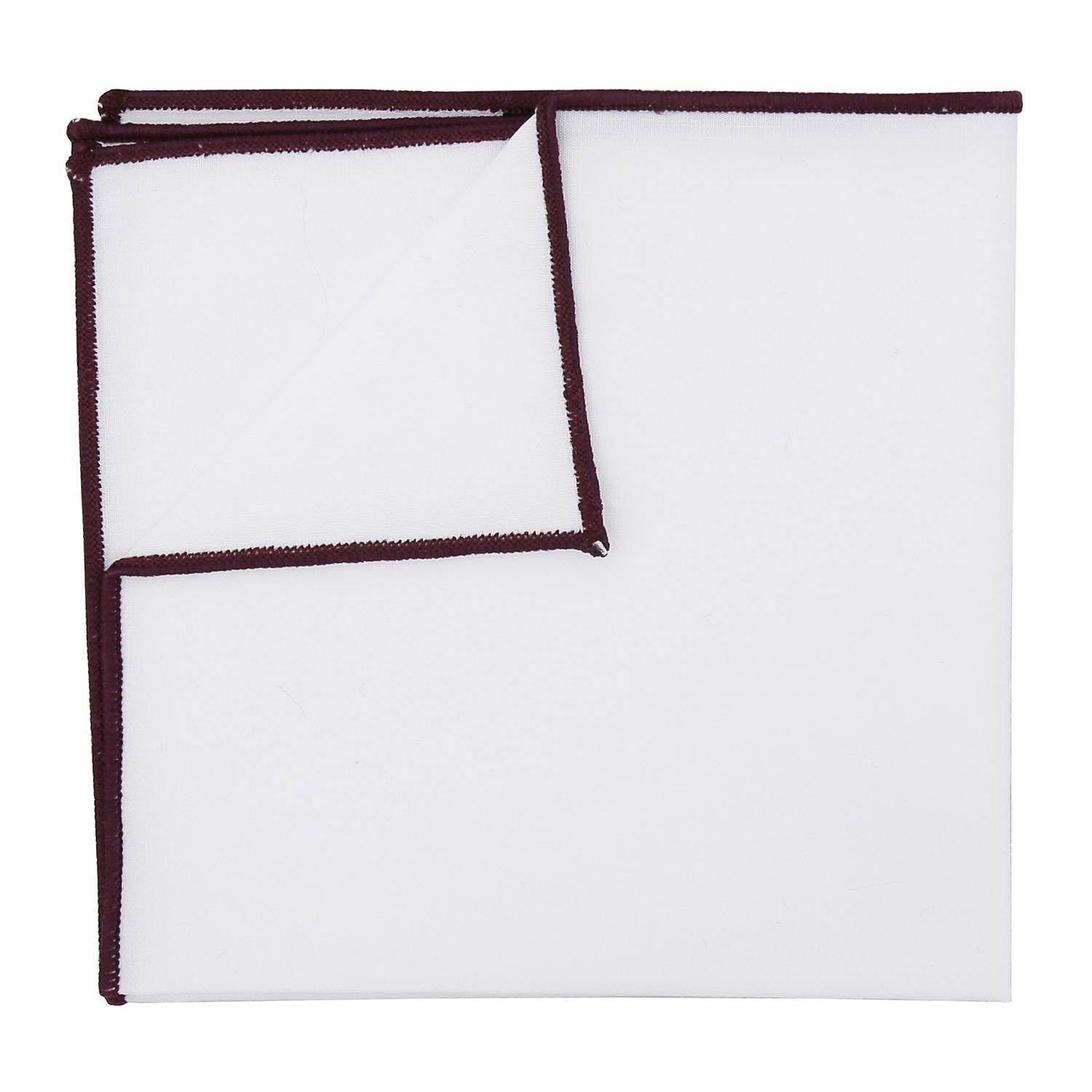 JA White Cotton Trim Elegant Classic Pocket Square