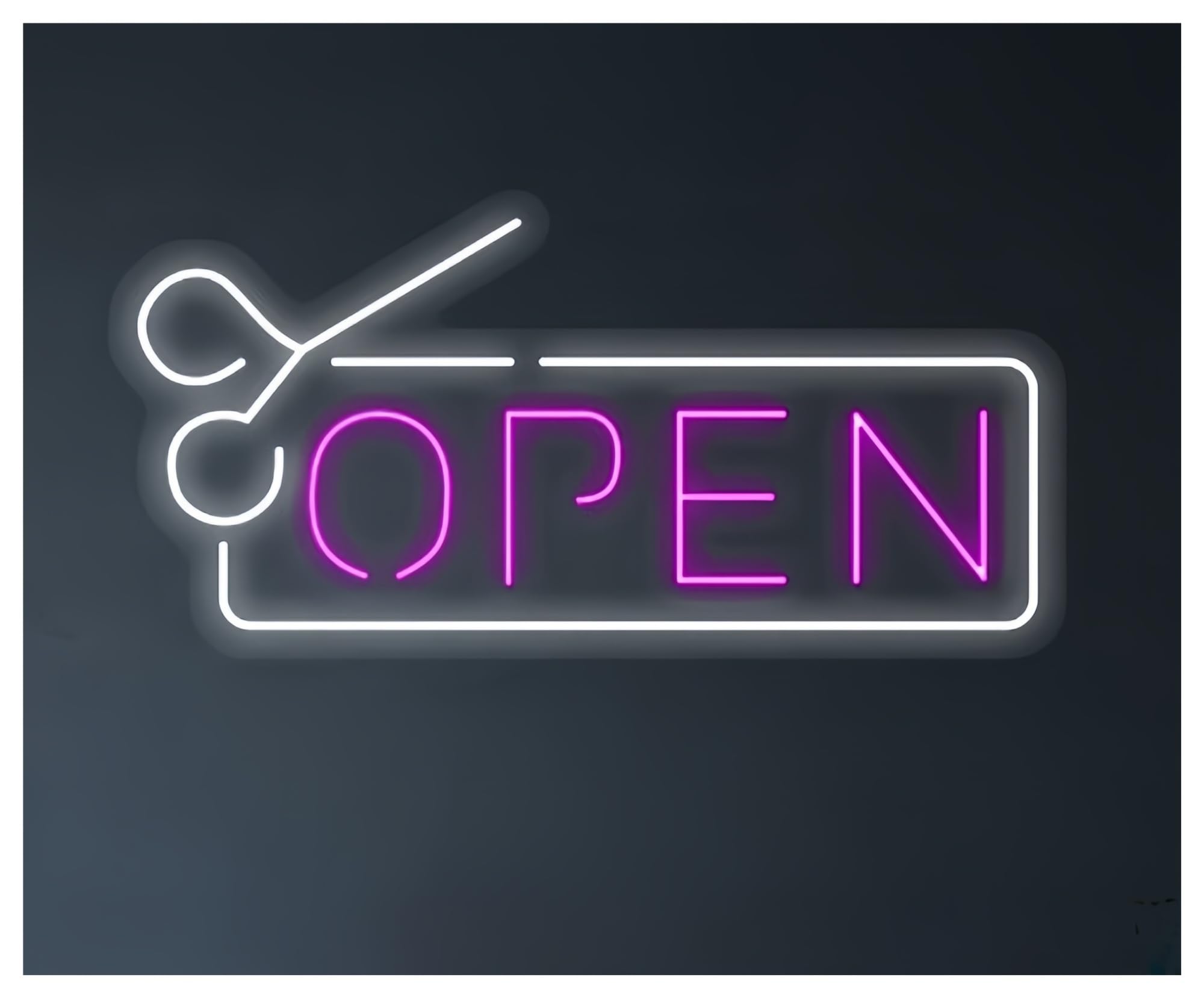 RONGCH Hanging Art Signs Open Neon Sign Bar Shop Led Lights Storefront Window Display Business Entrance Gameroom Bedroom 48cm
