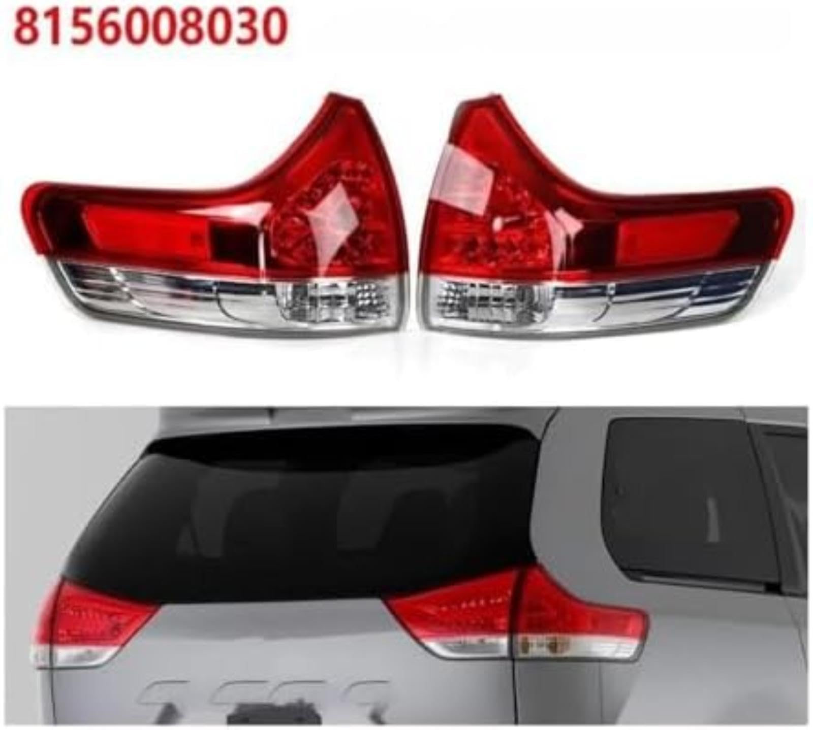 Dla TOYOTA, dla Sienna 2011-2014 lampa cofania hamulca Car Styling tylne światła tylne zespoły 8156008030 kierunkowskaz Lampka kontrolna lusterka bocznego Lampka kontrolna lusterka