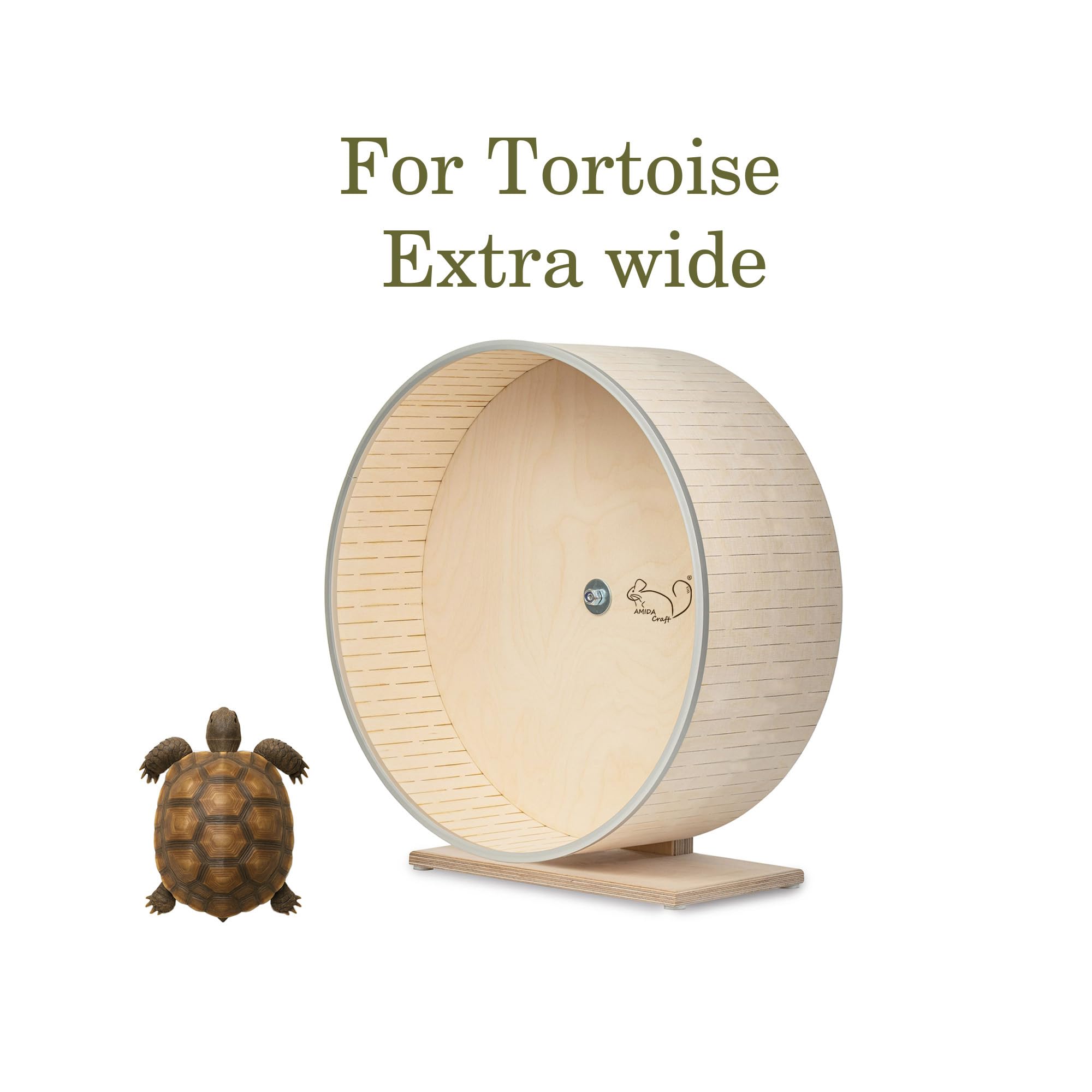 Laufrad für Schildkröten, extra breite 15 cm (6 Zoll) Lauffläche, Doppelkugellager, rutschfeste Schiene, Indoor-Haustier-Trainingsrad (14 Zoll (35 cm) auf einem Ständer)
