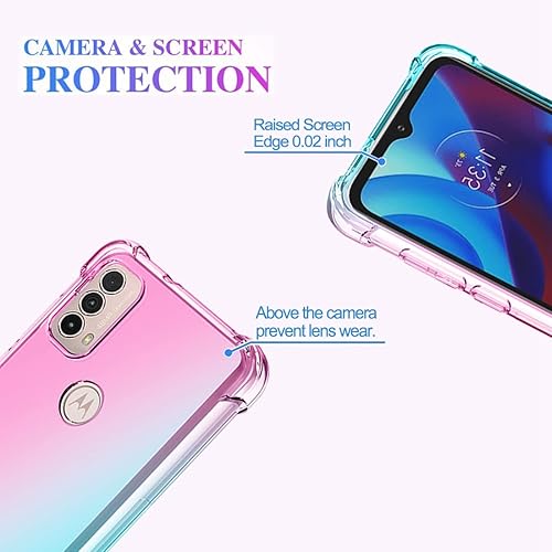 Miniatura 3 de Funda para Moto E20/Moto E30/Moto E40, XT2155 XT2158, funda transparente para teléfono con degradado, delgada, antiarañazos, flexible, TPU, funda