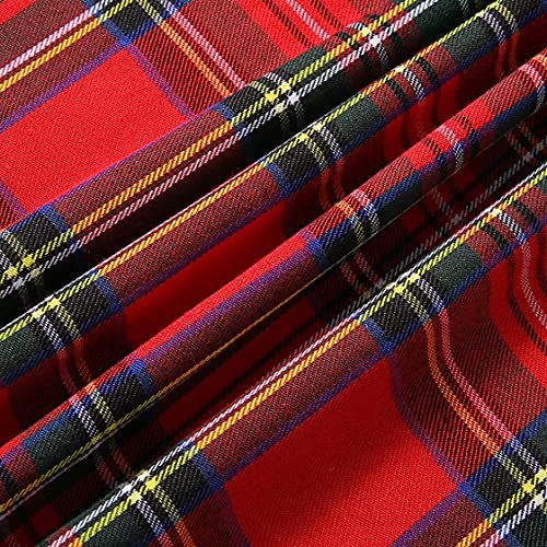 Ruibao Home Red Plaid Christmas Tablecloth For Rectangle Tables, 60X85 Inch - 4 Feet, Yarn Dyed Polyester Table Cloth Perfect For Holiday Parties, Dining And Banpuet (Christmas Red Plaid, 60Inx85In) #TOP7