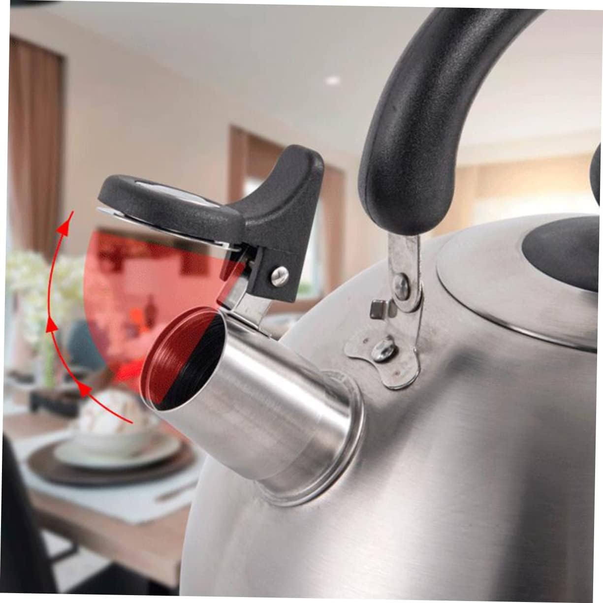 Ipetboom 2Pcs Stainless Steel Tea Kettle Whistling Parts Replacement Nozzles Loud Whistles for Household Water Boiling Kettles Practical Accessories