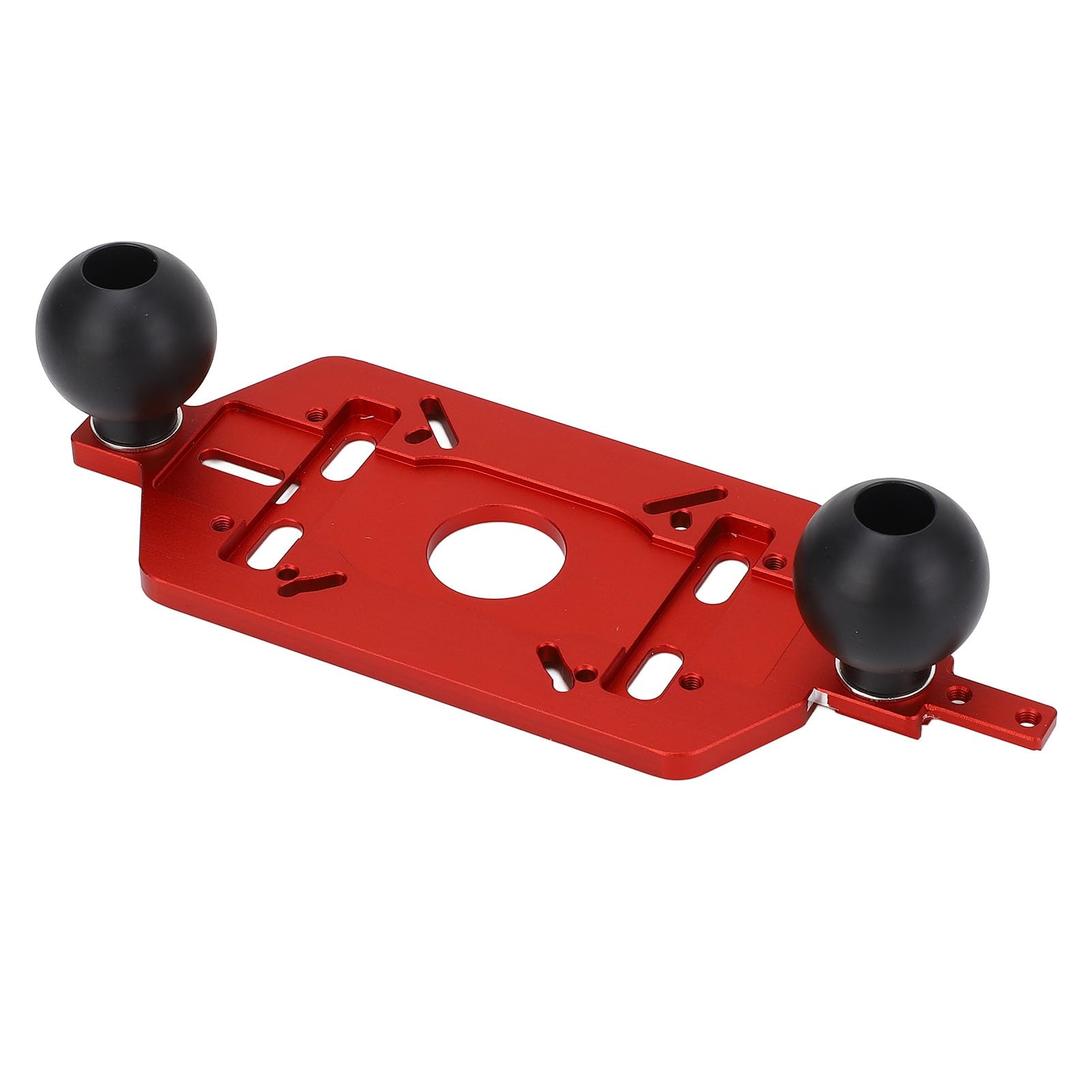 Base de enrutador universal de aleación de aluminio, guía de enrutador, placa base con doble mango para cortar madera, fresado y ranurado