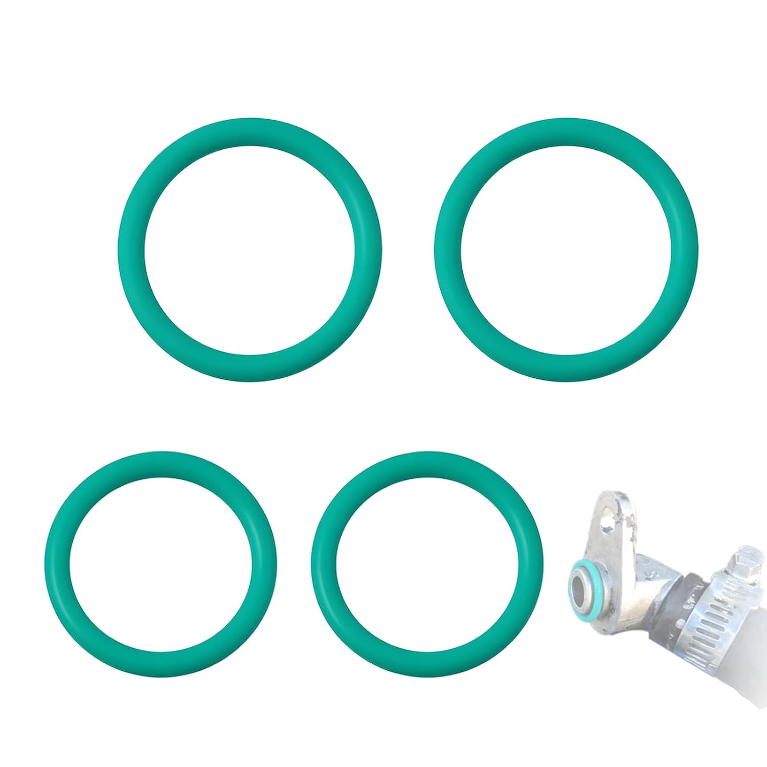 4 PCS Power Steering Pump Inlet & Outlet O-Ring Seals, Compatible with Honda Civic, CR-V & Element, FKM Rubber Sealing Rings, Replaces 91370-SV4-000 & 91345-RDA-A01
