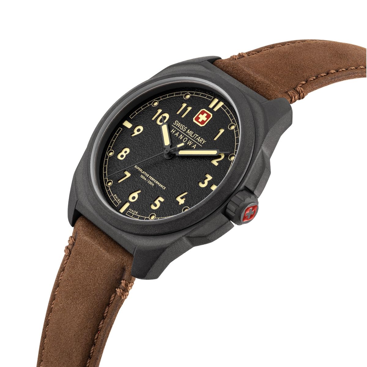 Swiss Military Hanowa Fieldmaster - Reloj de Pulsera para Hombre con Correa de Piel o Metal Cristal de Zafiro