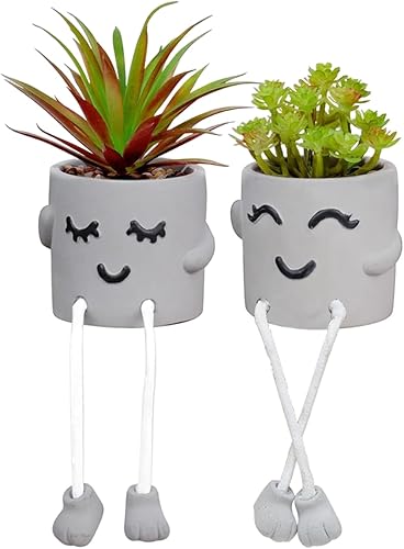 Uguisu Maceta de pierna larga, bonita maceta sonriente colgante de patas, maceta para suculentas, maceta divertida, maceta de interior, maceta de