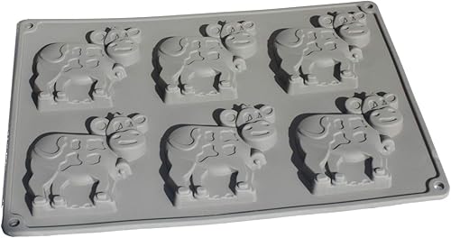 Miniatura 3 de X-Haibei Molde de silicona de vaca lechera para chocolate, galletas, dulces, gelatina y jabón, 1.4 onzas por cavidad, grado alimenticio, fácil