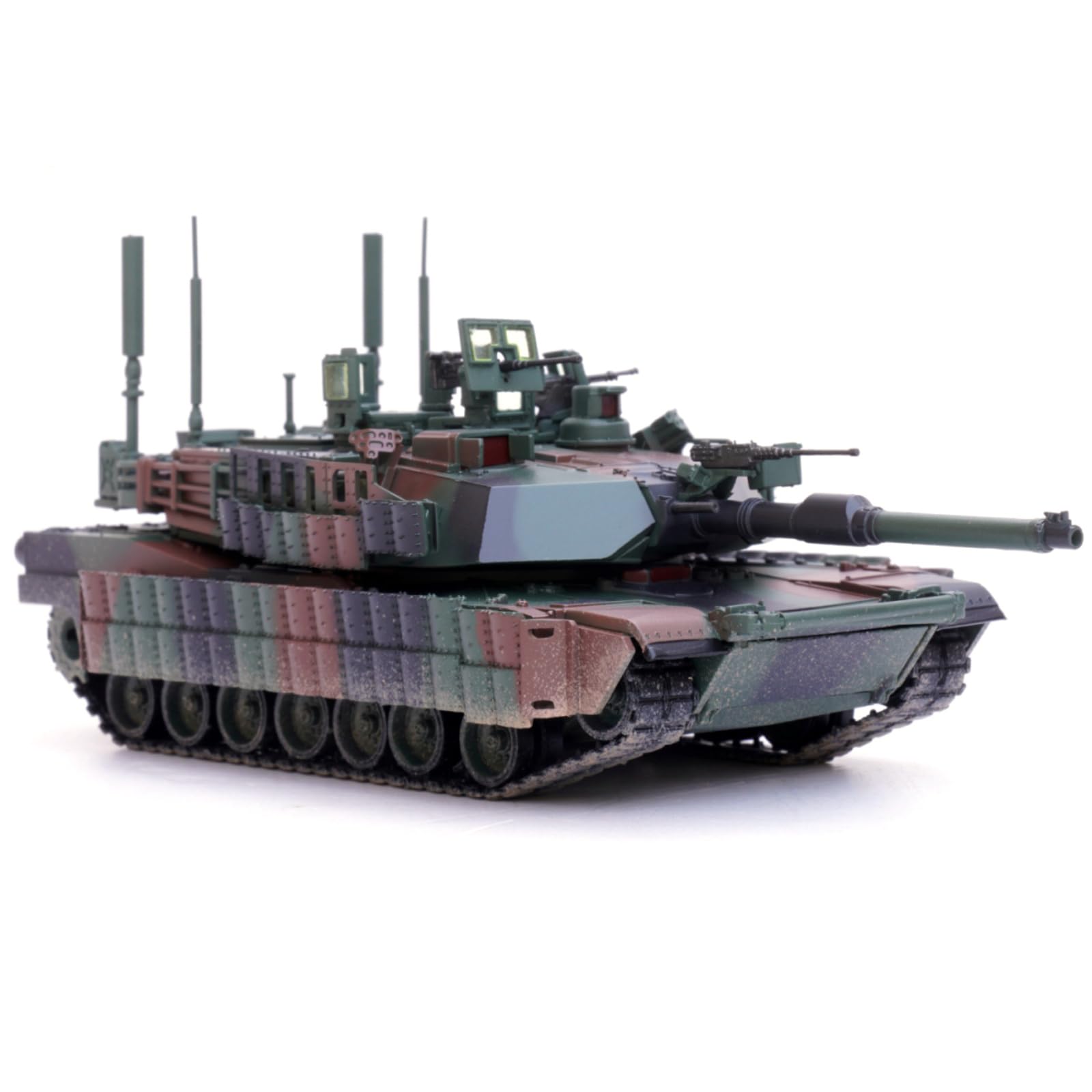 MOUDOAUER 1/72 Scala Lega US M1A2 TUSK II Abrams Main Battle Tank Model Fighter Modello Militare Diecast Tank Modello per la Collezione