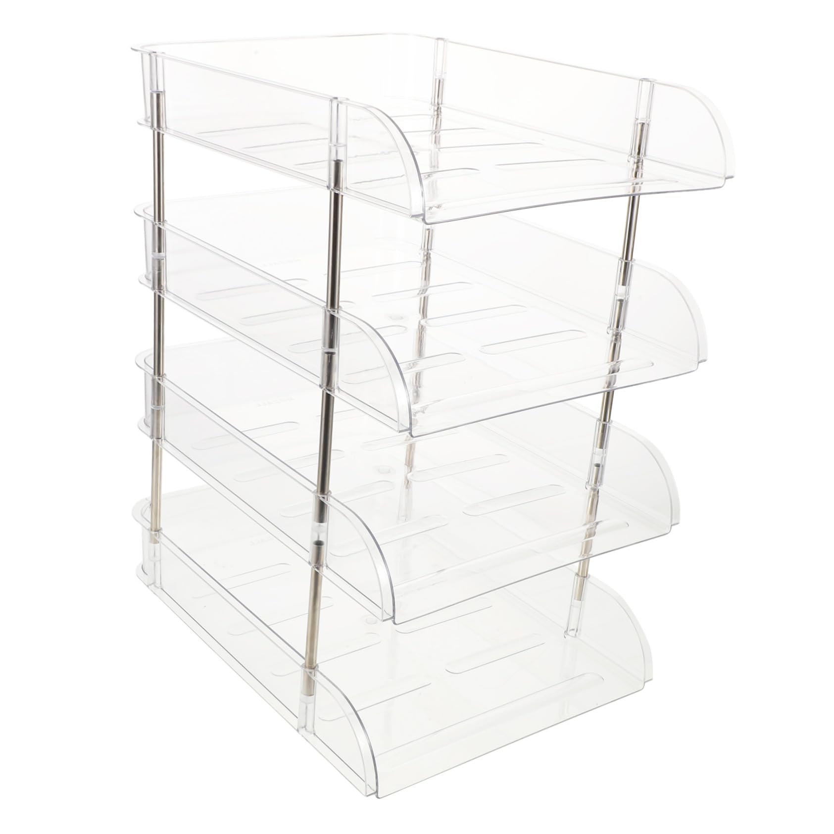 Organizzatore di Documenti da Scrivania 4 Livelli in Plastica | Ragazzo Ragazza e Studenti, Festa Scuola Decor, Desktop Organizer per Studio e Casa