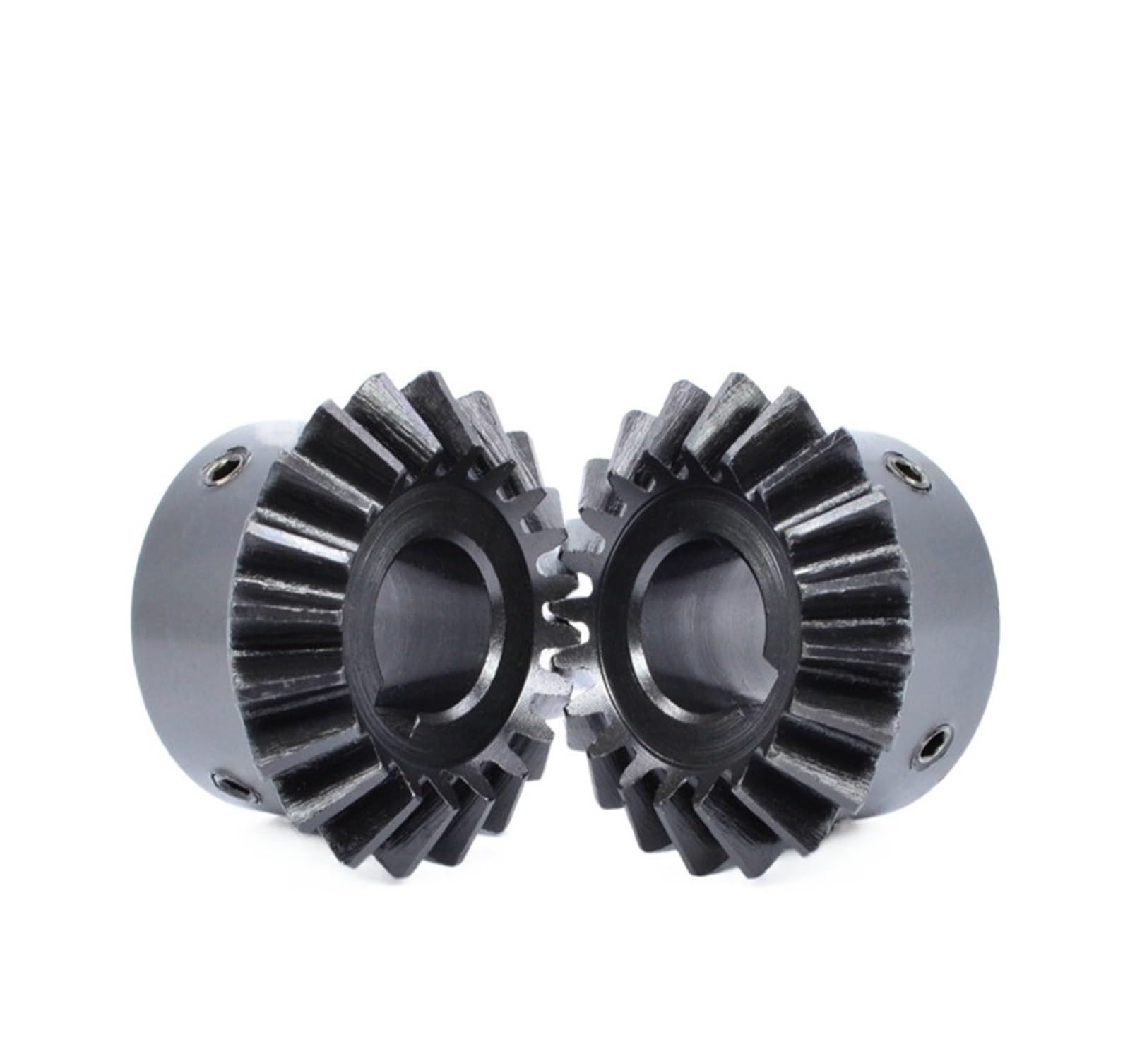 Bevel Gear Pinion Hardware Mechanical 2pcs 1:1 Bevel Gear 2 Modulus 20 Teeth with 8/10/12/14/15/16/17mm Inner Hole Angle Steel Gears Screw Hole M5(15mm)
