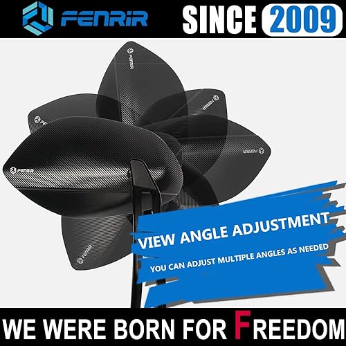 Miniatura 5 de FENRIR CNC aleación de aluminio negro espejo lateral espejo retrovisor universal antirreflejo vibración resistente para M10M8 aventura estándar
