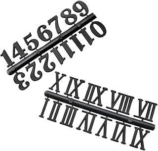 Uonlytech 2 Sets clock number plate digital wall clock reloj de pared digital silent wall clock repairing clock arabic numbers clock replacement numbers clock replacement hands plastic Mute