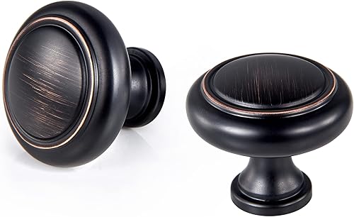 Perillas redondas  Paquete de 10  1.2 pulgadas, manijas de bronce para armarios, pomos de gabinete vintage para manijas y perillas de gabinete de