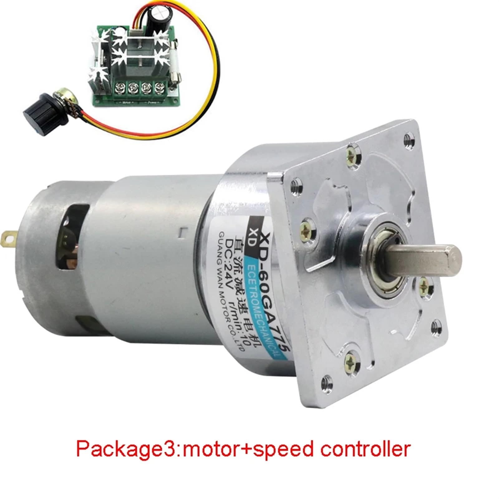 Mikromotor mit Getriebemotor, Gleichstrommotor mit Permanent-Mikromagnet, hohes Drehmoment (24 V, 30 U/min)
