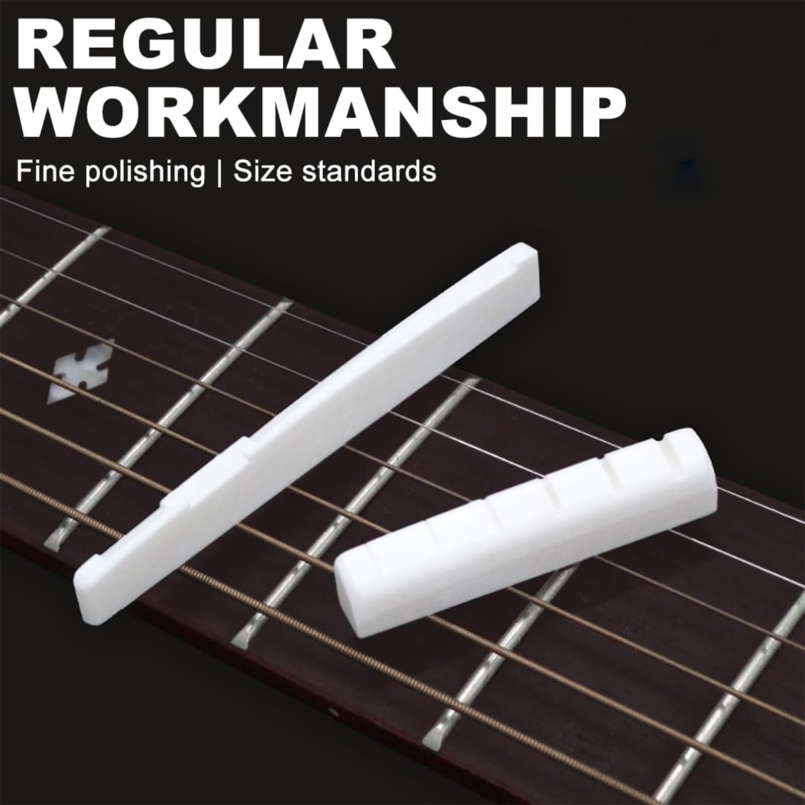Set ponte scanalato sella dado osso intagliato per chitarra Set ponte scanalato sella dado osso intagliato per chitarra