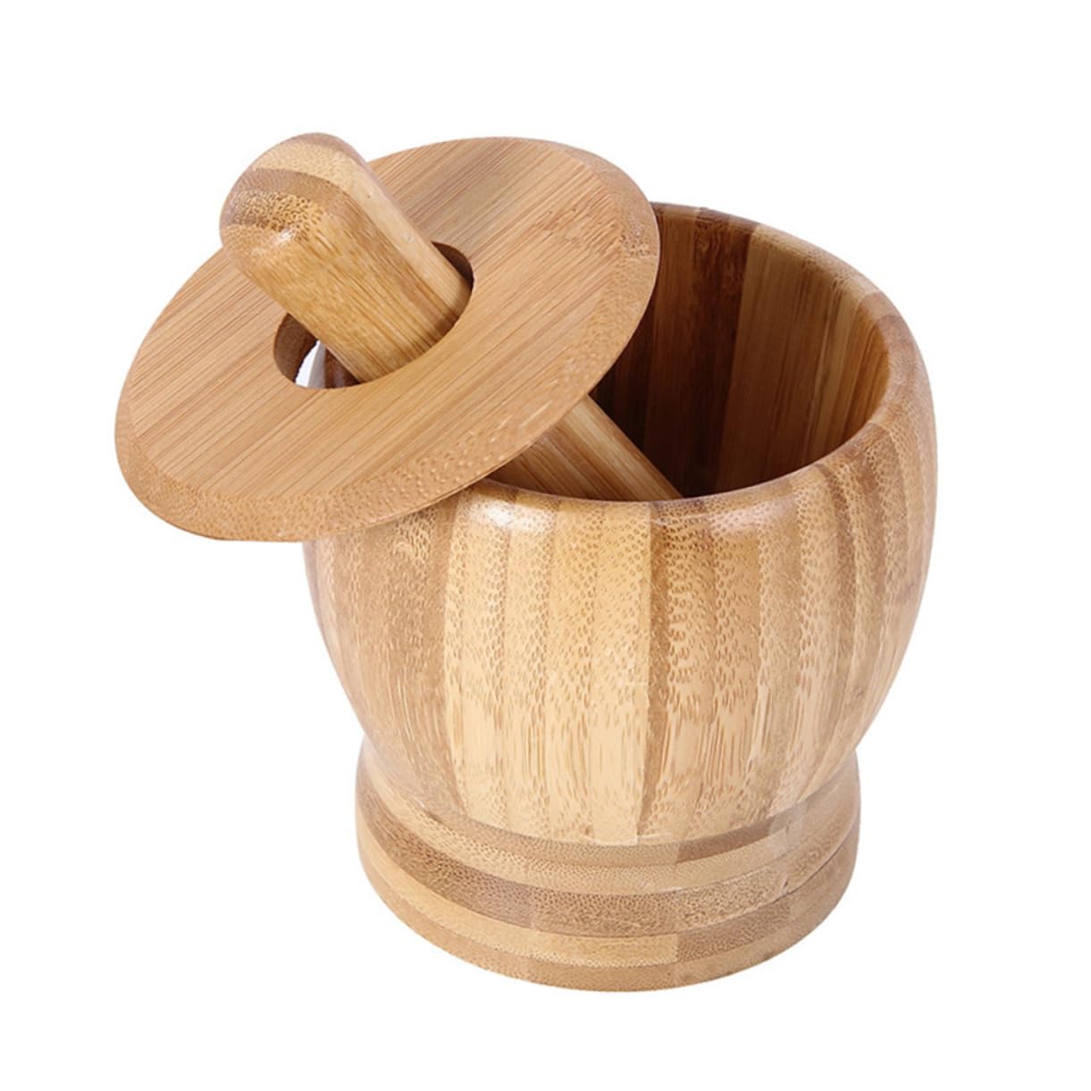 GRIRIW Garlic Press and Pestle Set for Kitchen Use Large with Lid Food Preparation Accessories for Home and Restaurant Cooking for Spice and