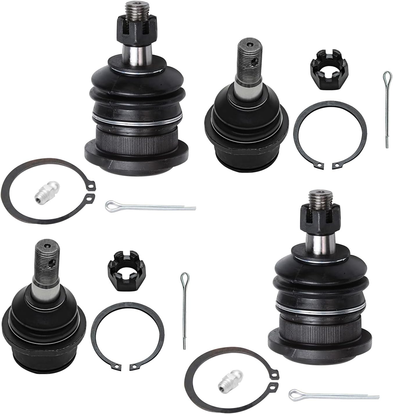 Detroit Axle Front 4‑Piece Ball Joint Kit for Toyota Tundra/Sequoia (2007–2019)