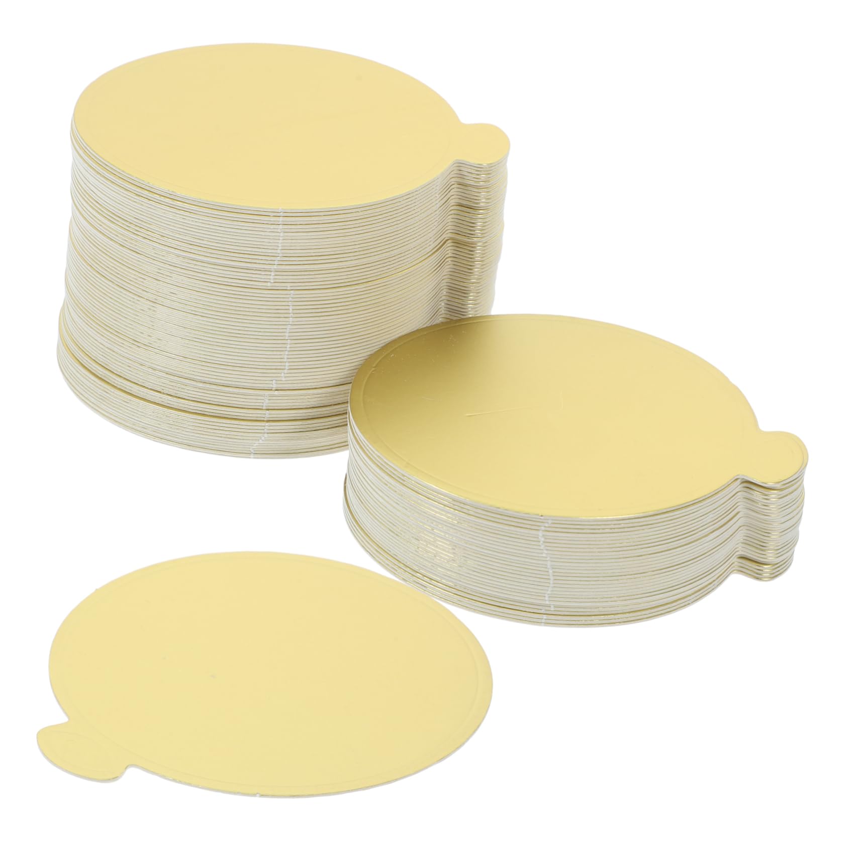 GLEAVI 100pcs Round Paper Cake Boards Cardboard Cake Base for Mini Easy to Use Dessert Display Stand