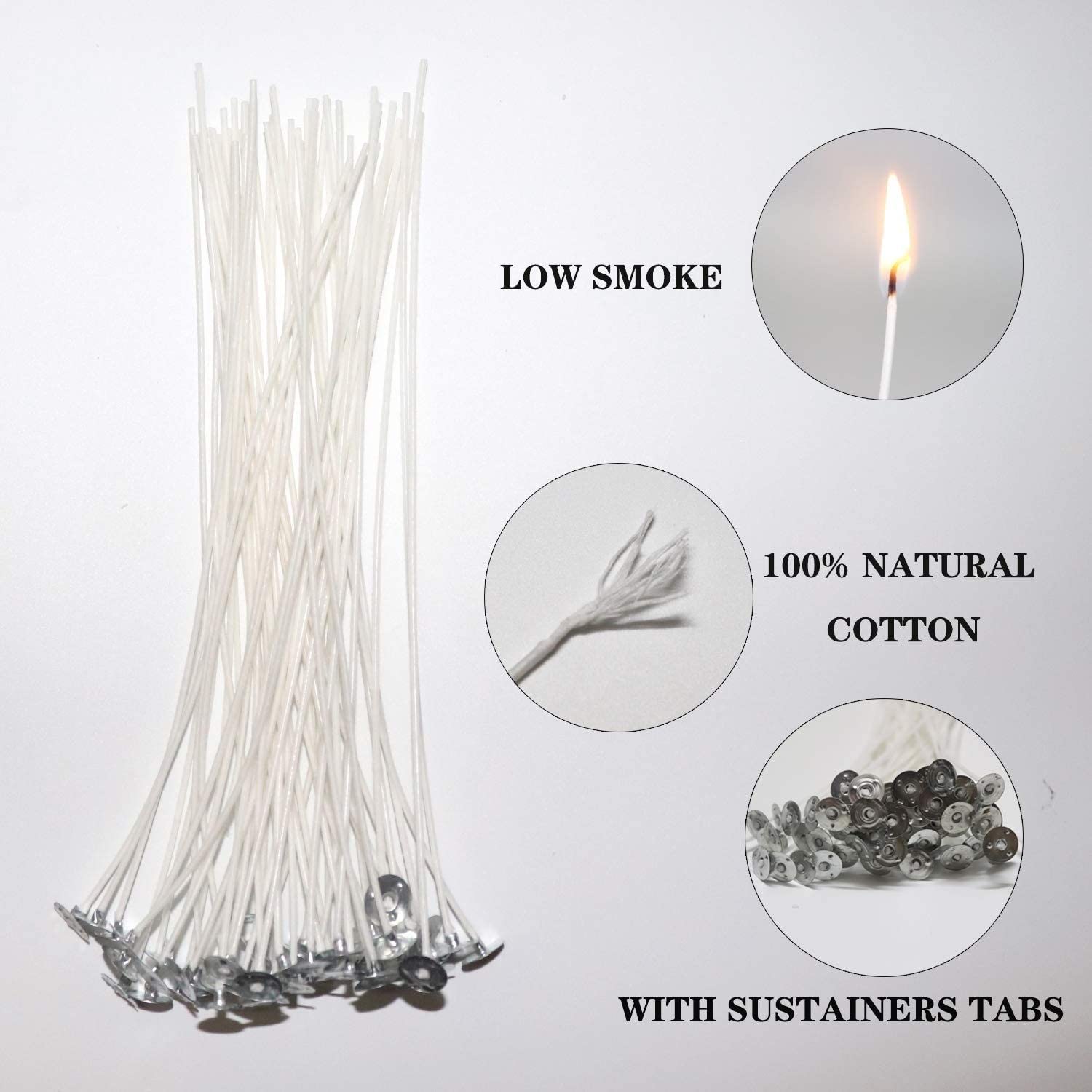 DIY Candle Wicks - 2 Inch Pack of 100 -5 DIY Candle Wicks - 2 Inch Pack of 100 -5