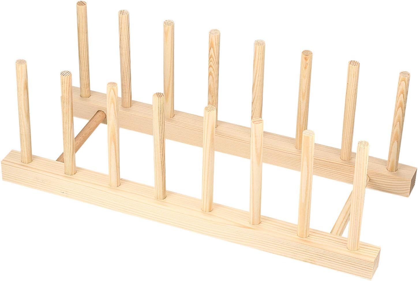 Embell Wooden Plate Rack Dish Stand Cup Holder I Kitchen Storage Cabinet Organizer for Bowl/Cutting Chopping Board/Pot Lid/Glass/Tumblers/Files/Books. Natural Pine Wood Handmade (B0CRZ6KK4D) Amazon Price History, Amazon Price Tracker