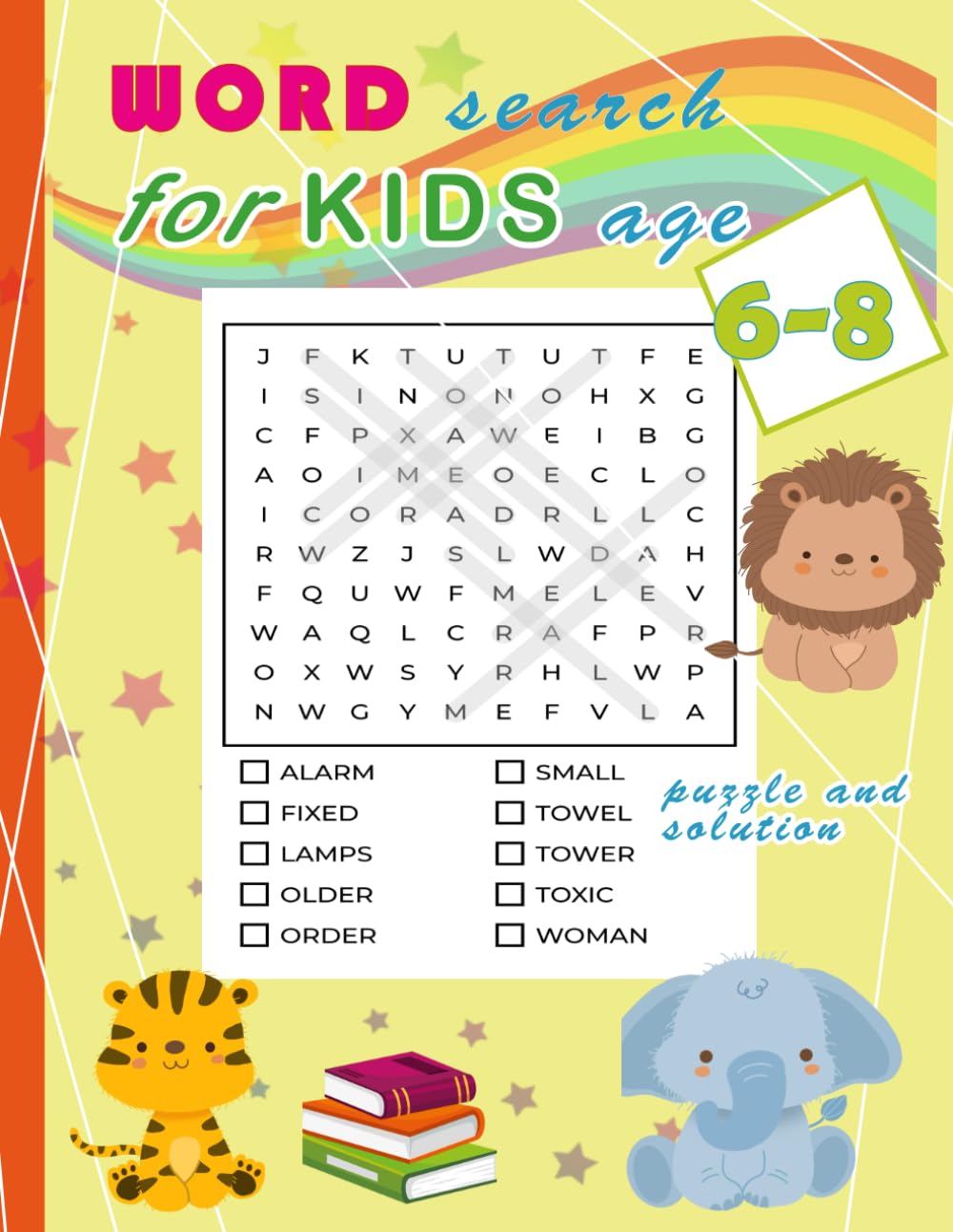 Word search for Kids 6-8: Improve Reading, Learn Vocabulary, and searching skills with 100 simple Puzzles