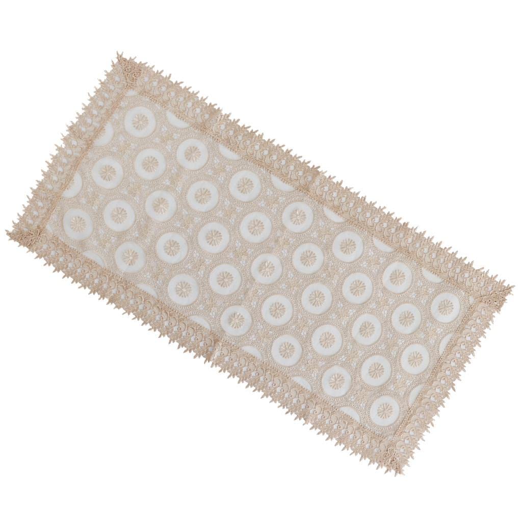 bnf® Embroidered Lace Tablecloth Retro Table Cloth Party Decor Golden 120x60cm|Home & Garden | Kitchen, Dining & Bar | Linens & Textiles |1 Piece Tablecloth-image-34
