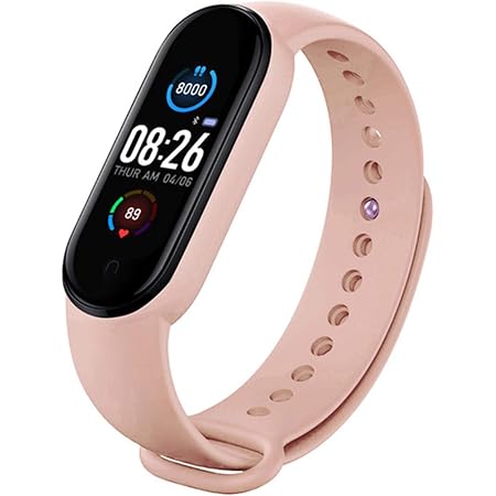 BAIHUAXIN M5 - Pulsera inteligente para fitness, rastreador de actividad,  pulsera inteligente con monitor de frecuencia cardíaca, monitor BP para  hombres y mujeres, compatible con Android e iOS, color rosa : Amazon.com.mx: