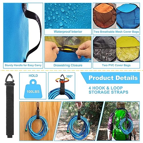 Image of CircleRoad RV Sewer Hose Storage 4 Pack, Upgrade Zipper Closure Waterproof RV Storage and Organization Bag for Sewer Hoses, Fresh & Waste Water Hoses, Electrical Cords (black /blue /yellow /orange)