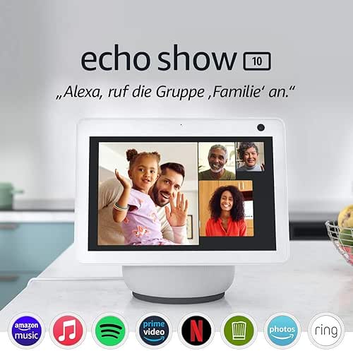 Echo Show 10 (Neueste Generation) | Hochauflösendes Smart Display mit
