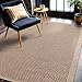 CAMILSON Easy Jute Rug 5x7, Indoor Outdoor Natural Color Fiber Area Rugs for Living Room Patio and Kitchen Rug, Sisal Boho Woven Design, Easy-Cleaning, Washable Outside Carpet Alfombras (5 x 7)