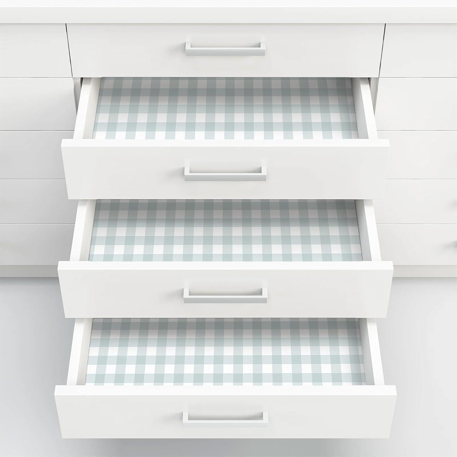 Cohoo Home Blue Plaid Peel and Stick Wallpaper Boho Plaid Contact Paper for Cabinet Blue Checkered Gingham Contact Paper Self Adhesive Removable Wallpaper Bathroom Nursery Waterproof 17.3inW 78.7inL