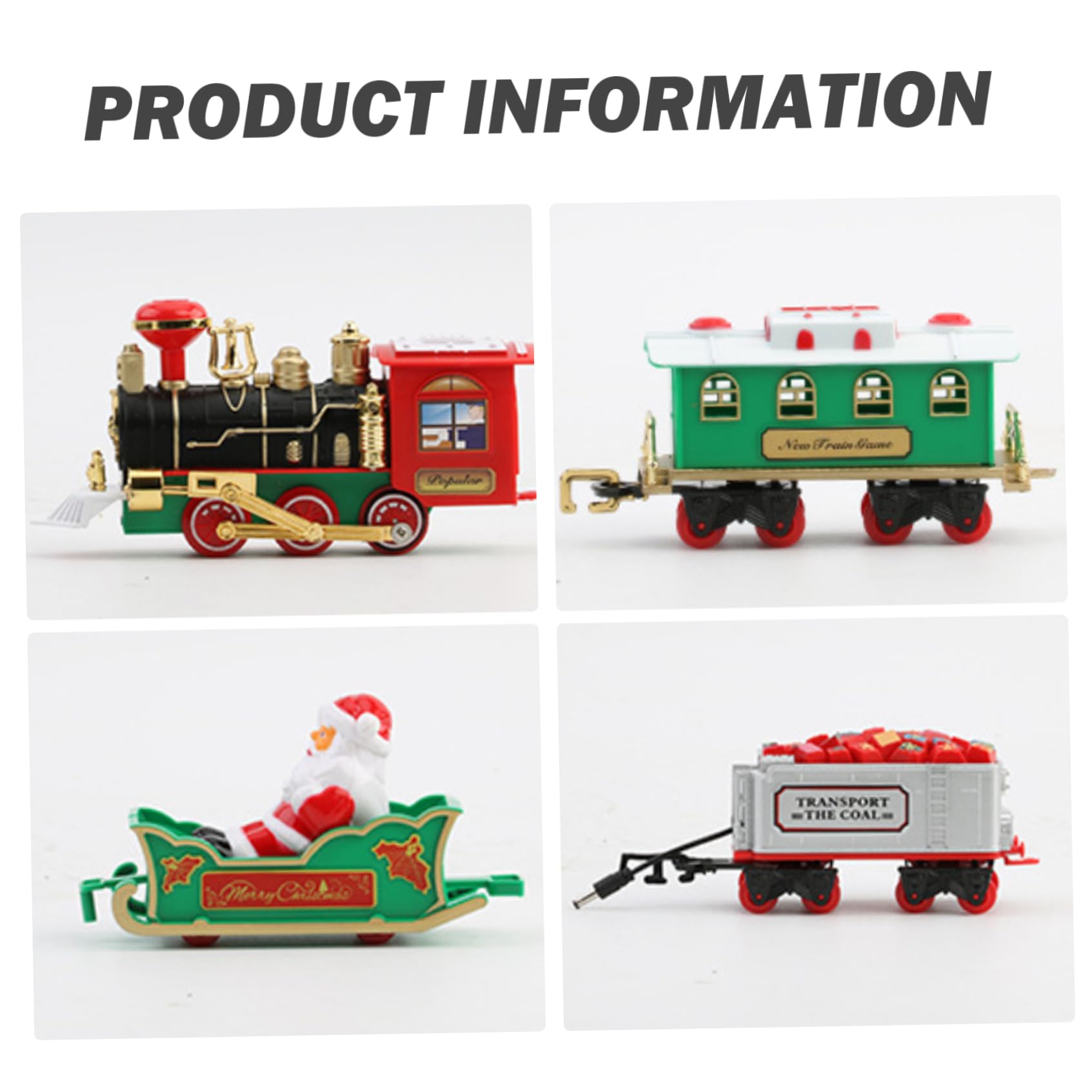 Set di treni di Natale, treno elettrico con binario, suono e luce, giocattolo interattivo per la decorazione dell'albero natalizio dei bambini