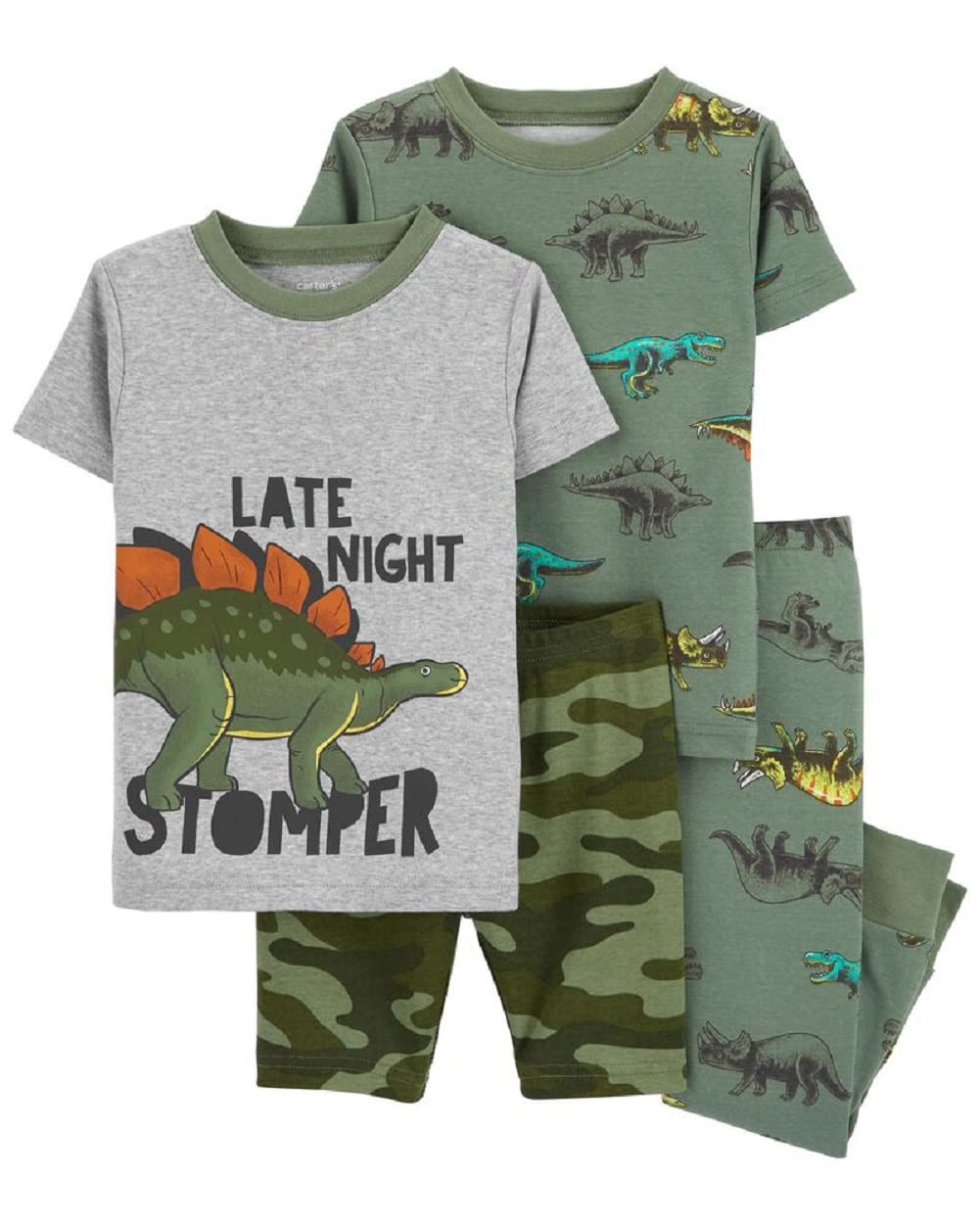 Carter's 4-Piece Toddler and Baby Boy's Snug fit Cotton Pajamas (US, Age, 2 Years, Late Night Stomper)