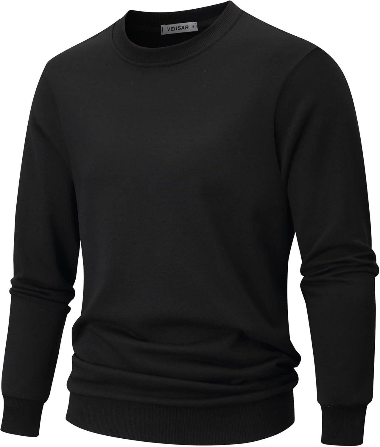 VEIISAR Sweatshirt Herren Langarm aus weicher Baumwolle – 310g Bequemer Pullover mit Rundhals für Herbst und Winter