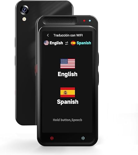 HASLED Dispositivo traductor de idiomas bidireccional instantáneo, traductor en tiempo real de alta precisión con 138 idiomas, traducción portátil