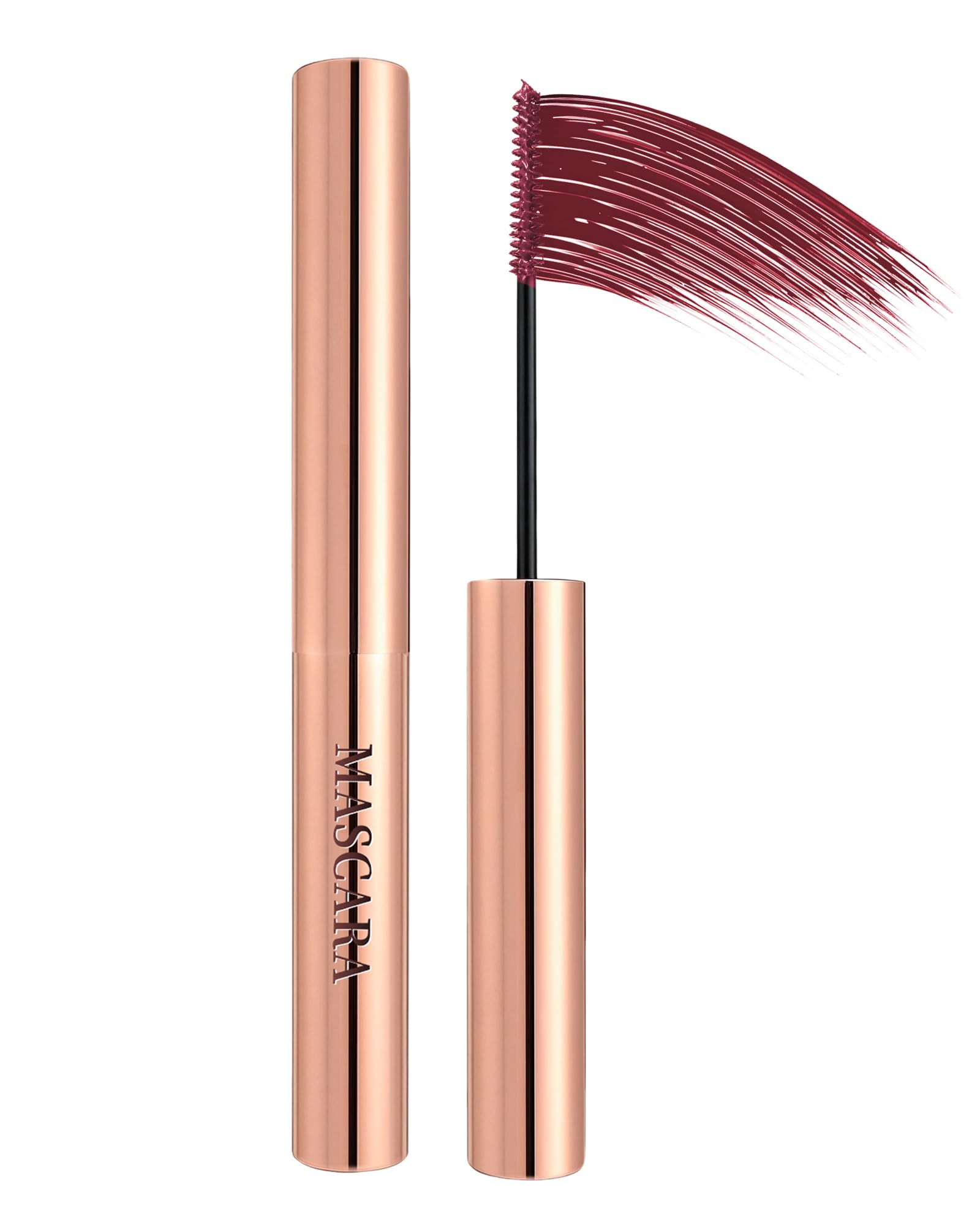 Burgundy Mascara for Eyelashes,Long Lasting Waterproof Colored Tube Mascara,Slim Brush Ma…