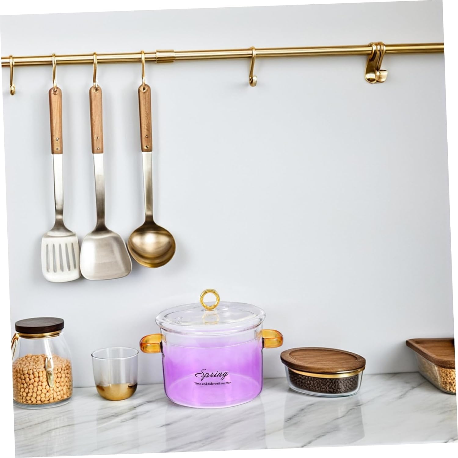 High Borosilicate Glass Stewpot with Lid Heat Resistant Clear Cooking Pot for Ramen Noodles Milk and Sauces Capacity for Stovetop Use