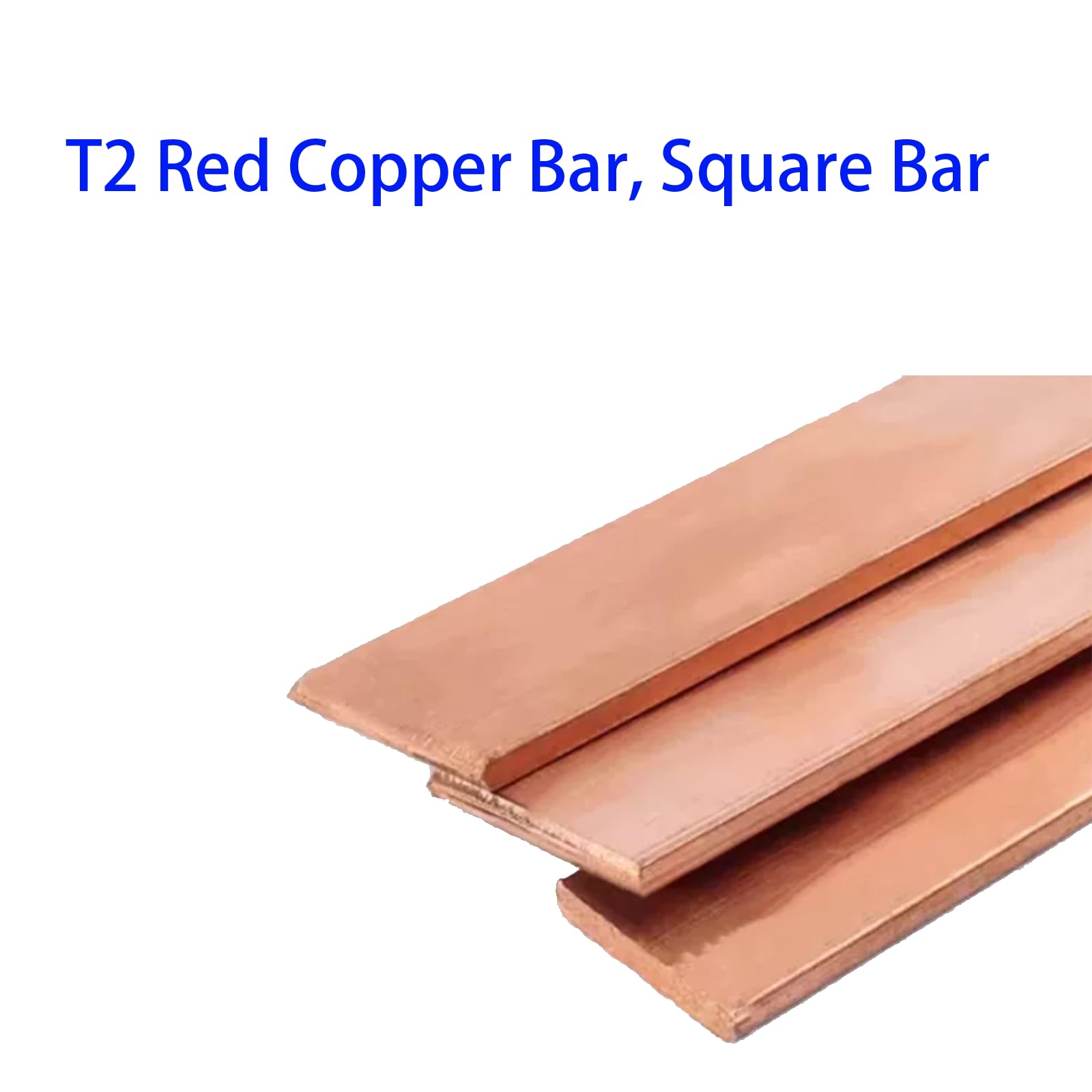 Barra De Cobre Rojo T2, Barra Cuadrada, Barra De Cobre Plana Y Cuadrada Para Puesta A Tierra, Material Metálico Para Fabricación Industrial, Longitud: 1000 Mm (10mm*10mm*1000mm)