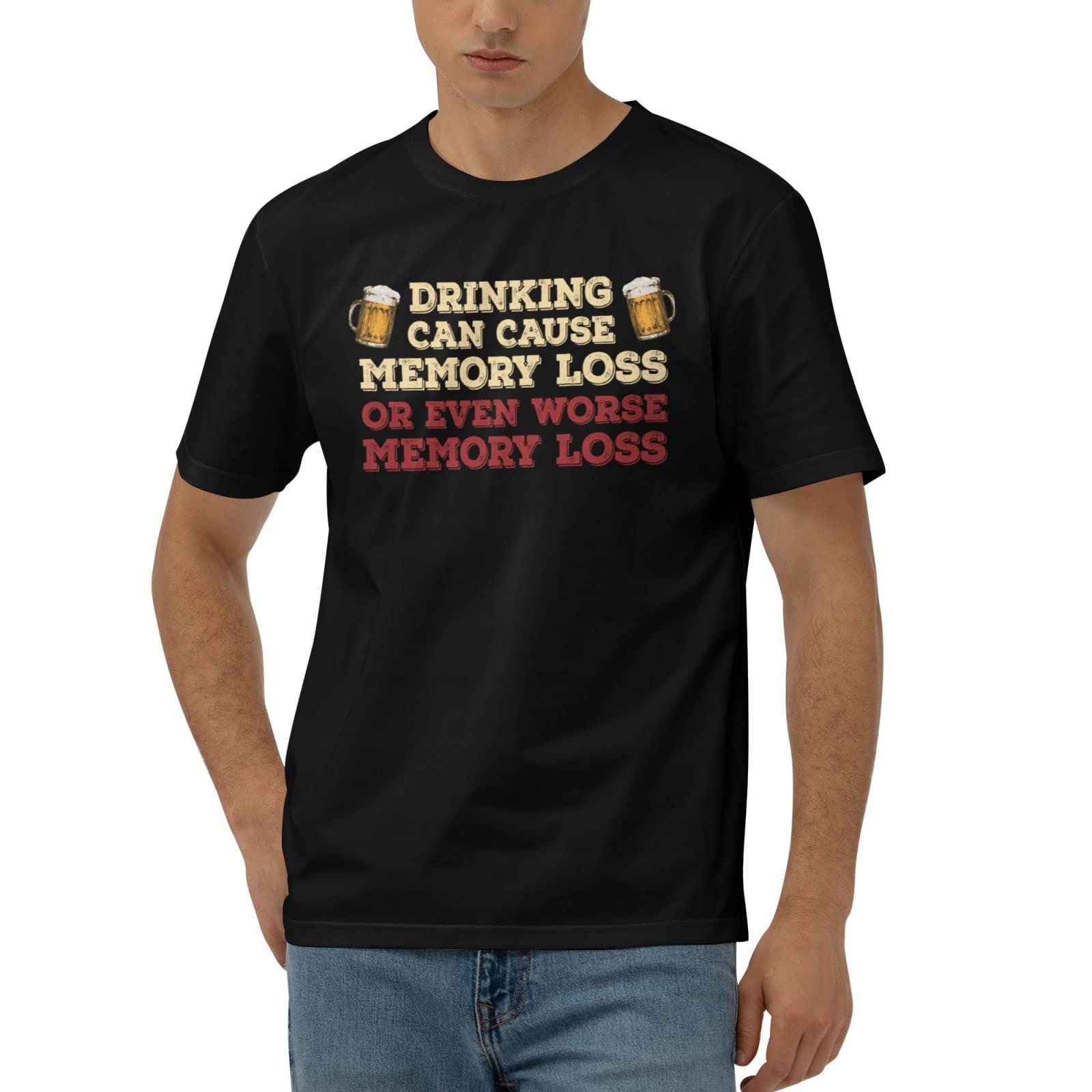 T-shirts pour hommes graphiques drôles Dsoluuing humour imprimé en taille 2XL
