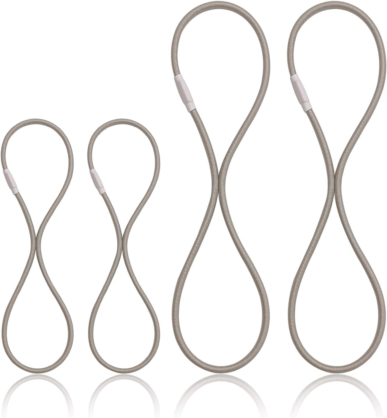 Boseen Universal Elastic Bands Replacement, Anti-Aging Rubber Ring for Microphone Shock Mount Holder Clamp Clip, Set of 4 (Gray)