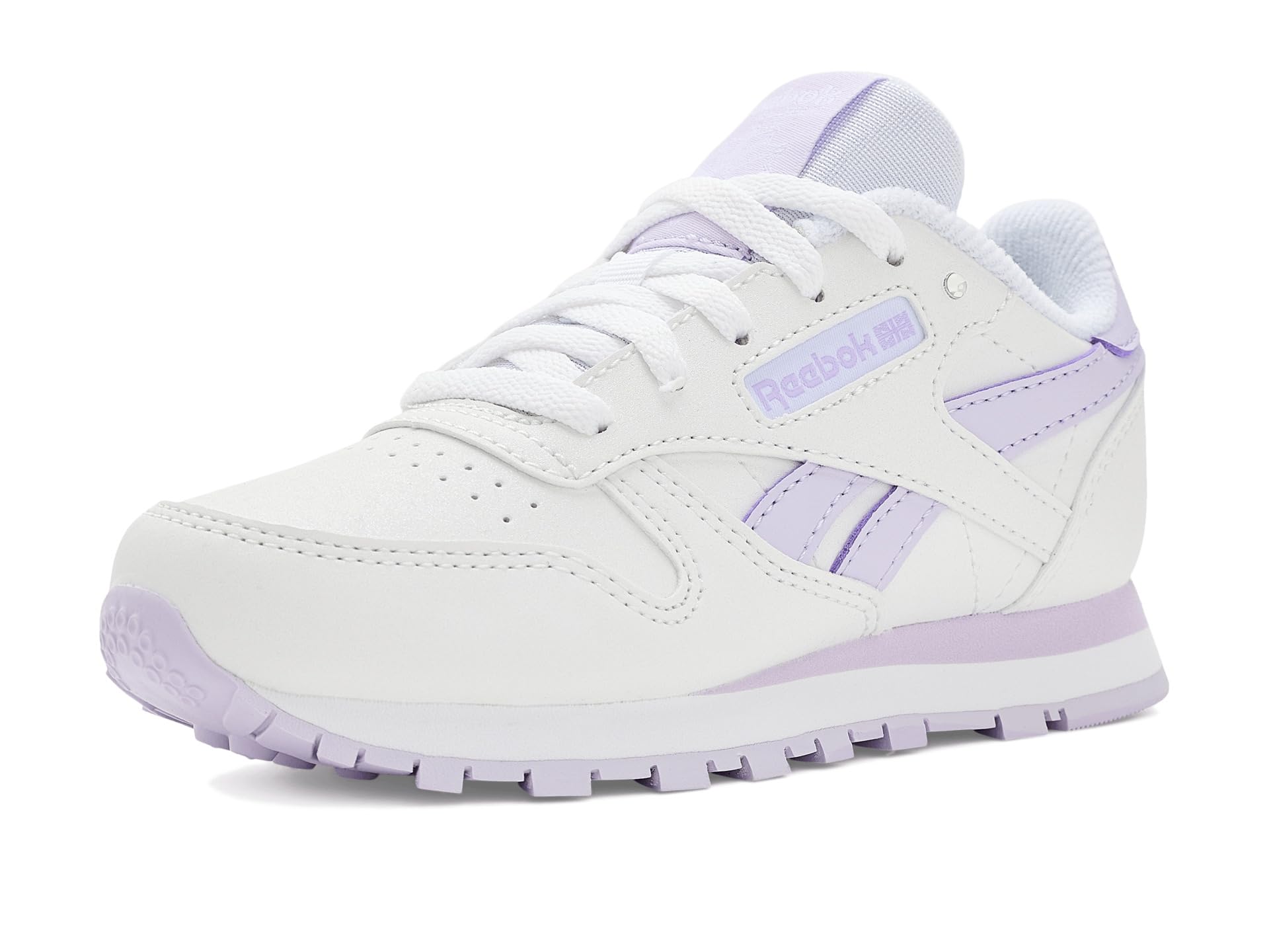 Reebok Classic Leather Girls &amp; Boys Shoes for Kids, Toddler, Little Kid or Big Kid Sneakers, White/Digital Gleam, 11.5 Little Kid