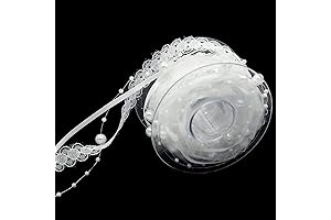 Multipurpose Decorative White Ribbon with Lace