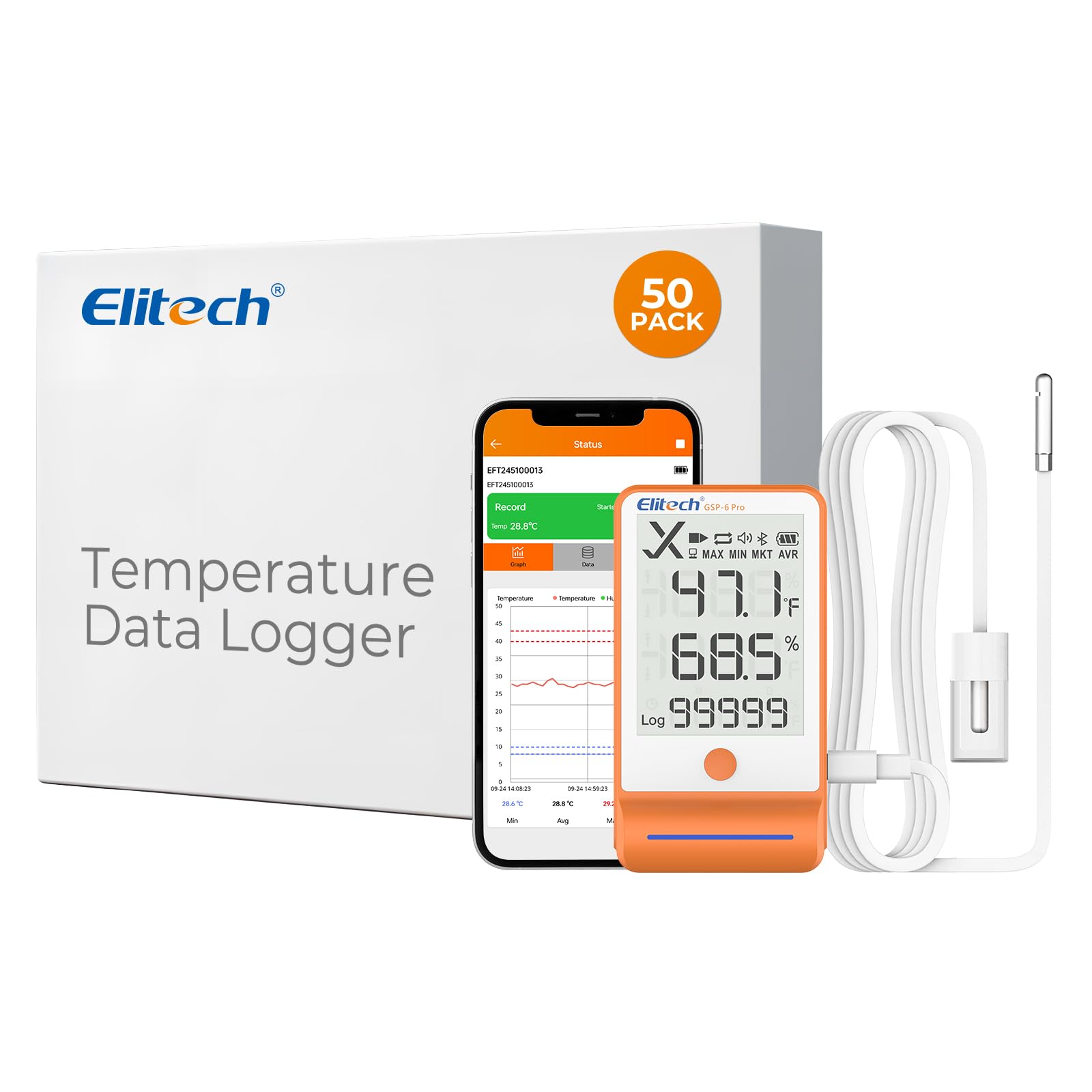 Elitech GSP-6 Data Logger - Bluetooth Temperature Monitor -12